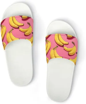 Bananas Fruit Women's House Sandals Non Slide Bathroom Beach Slippers for Men