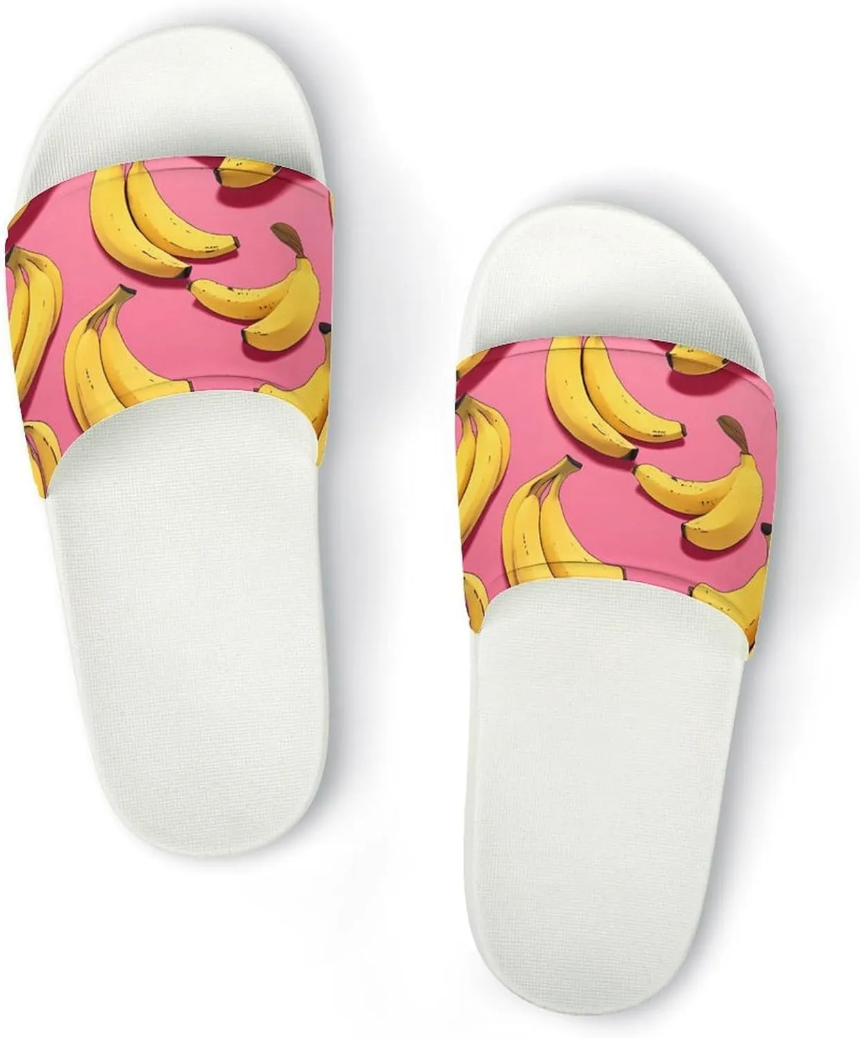 Bananas Fruit Women's House Sandals Non Slide Bathroom Beach Slippers for Men