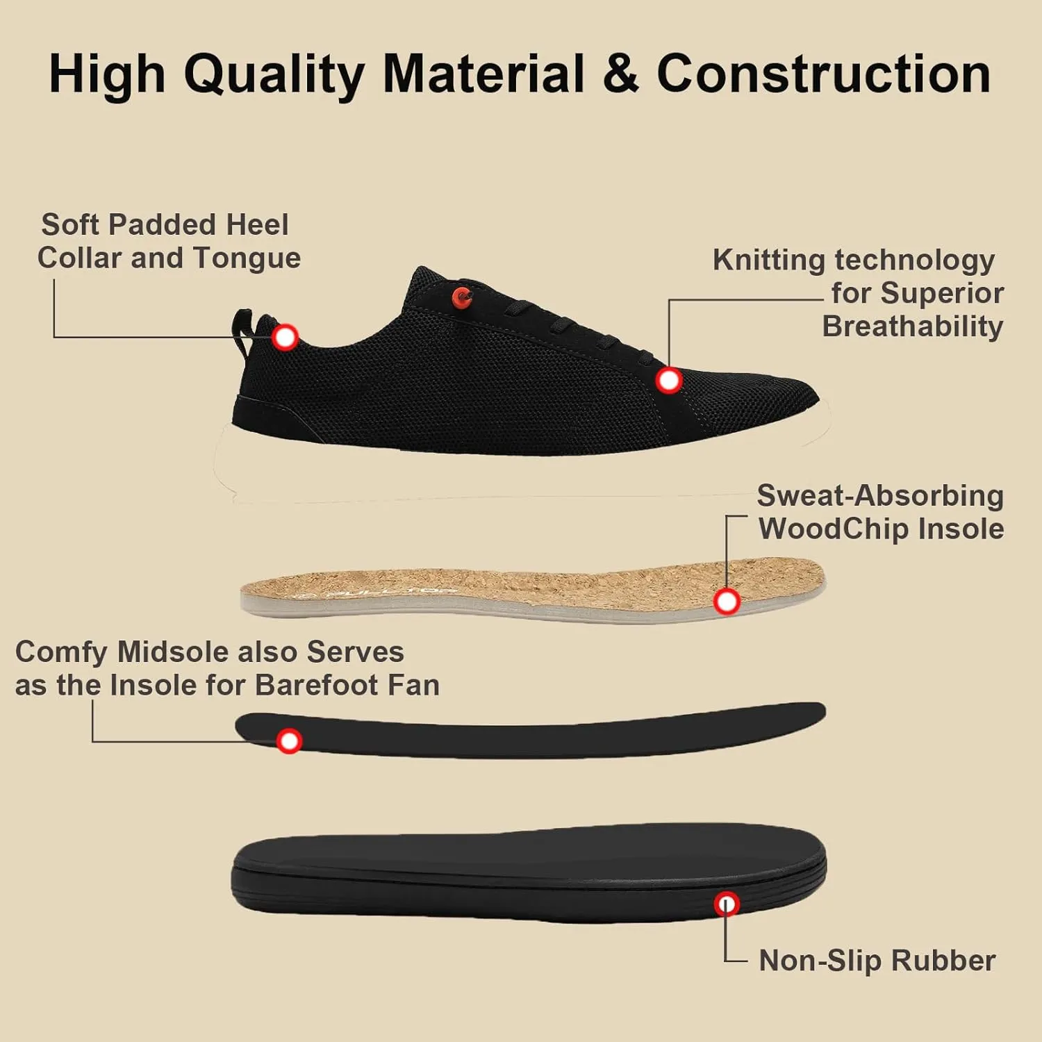 Barefoot Wide Toe Box Shoes for Women - Minimalist Barefoot Shoes with | Zero Drop Sole | Extra Wide Slip on for Walking