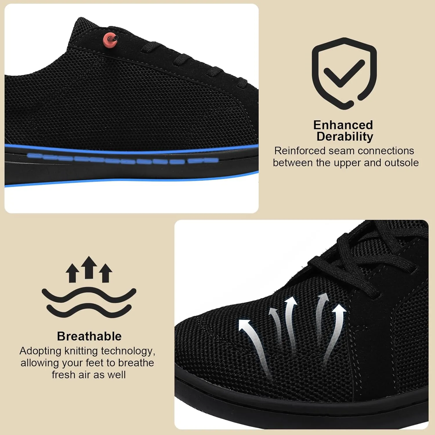 Barefoot Wide Toe Box Shoes for Women - Minimalist Barefoot Shoes with | Zero Drop Sole | Extra Wide Slip on for Walking