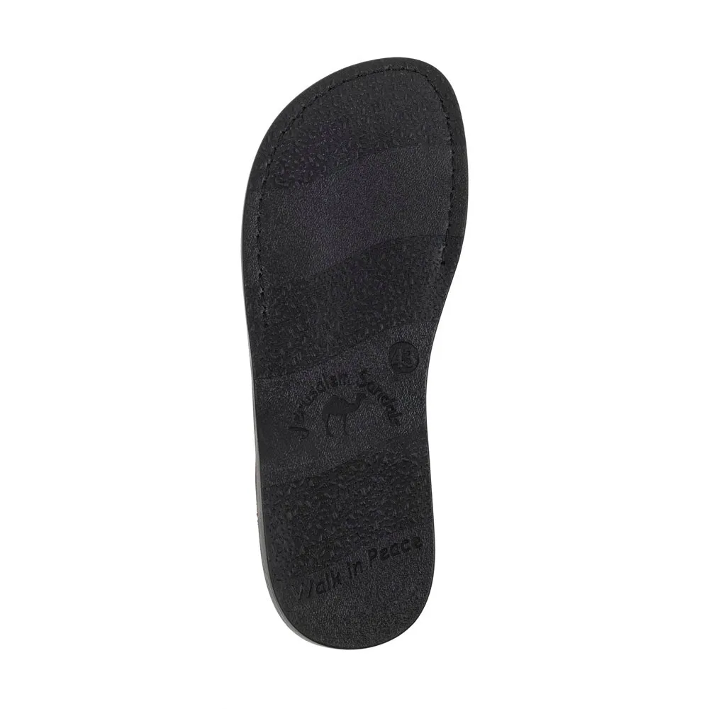 Bashan - Leather Wide Strap Slide Sandal | Brown
