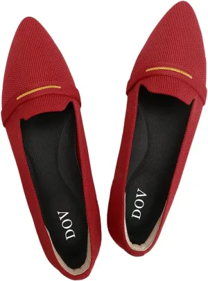 Bealin Womens Flats Dressy Pointed Toe Knit Ballet Shoes Confortable Women Soft Flats Shoes Slip On Loafer Shoes