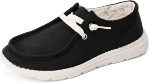 BENEKER Women's Loafers Slip On Low Top Sneakers Casual Boat Shoes Comfortable Walking Flats Breathable Canvas Shoes