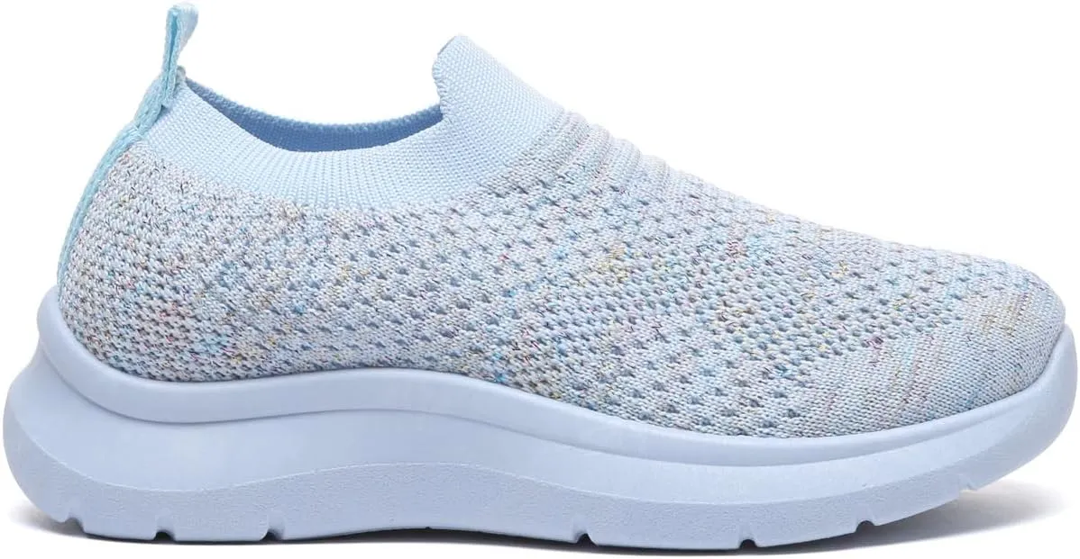 Bernal Girl Slip-On Sparkle Sneakers Toddler/Little Kid/Big Kid Non-Slip Breathable Tennis Walking Shoes