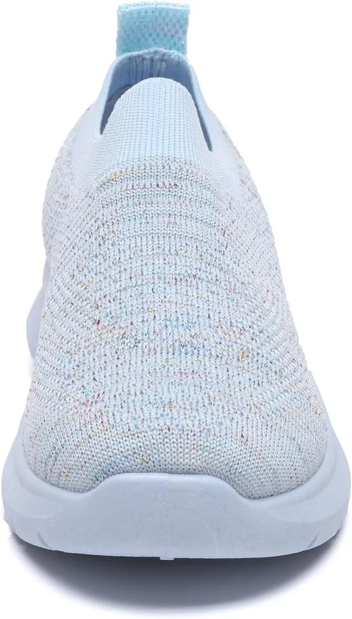 Bernal Girl Slip-On Sparkle Sneakers Toddler/Little Kid/Big Kid Non-Slip Breathable Tennis Walking Shoes