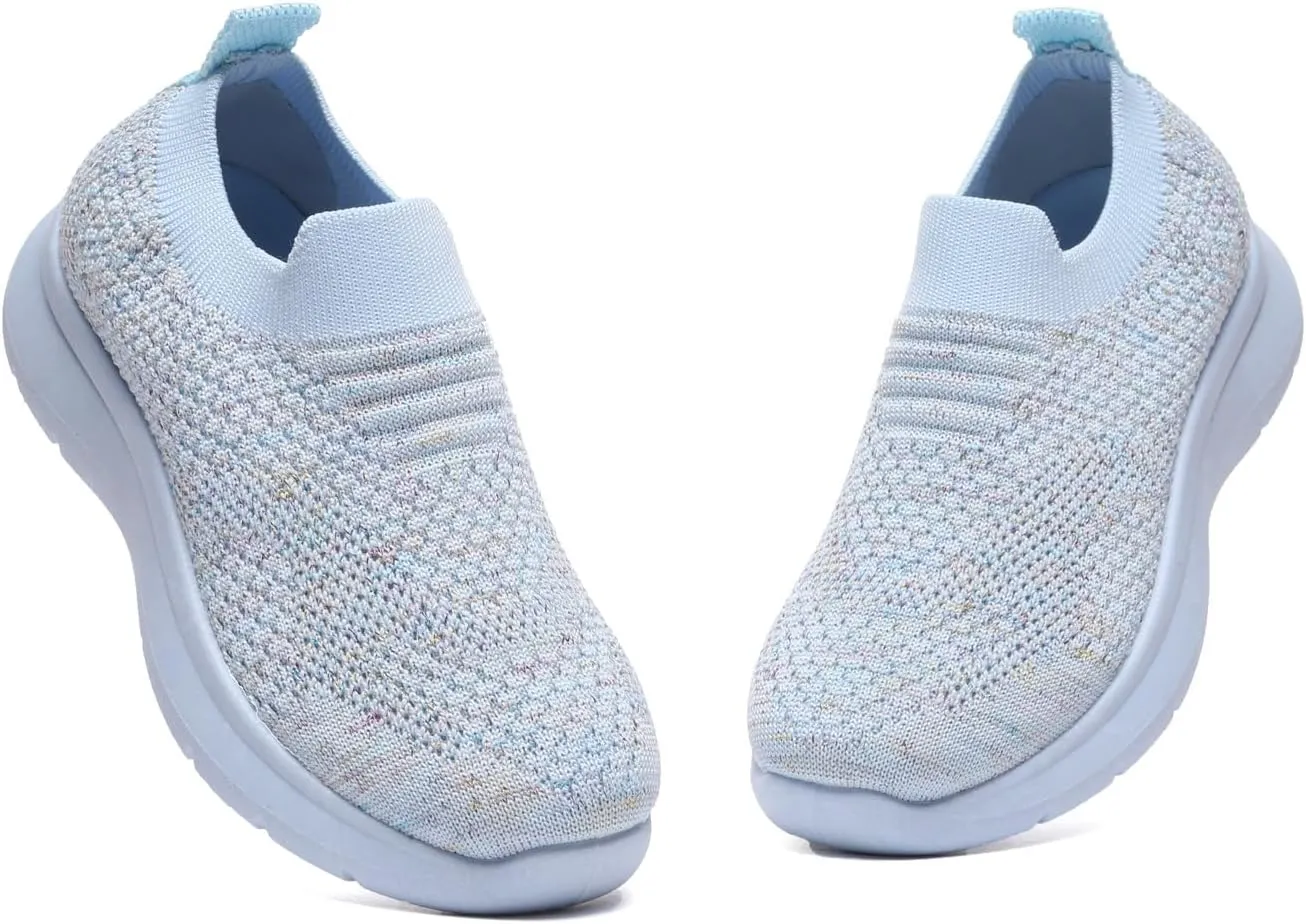 Bernal Girl Slip-On Sparkle Sneakers Toddler/Little Kid/Big Kid Non-Slip Breathable Tennis Walking Shoes