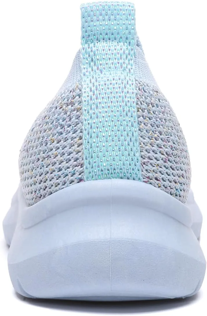 Bernal Girl Slip-On Sparkle Sneakers Toddler/Little Kid/Big Kid Non-Slip Breathable Tennis Walking Shoes