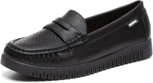 Bernal Loafers for Women Slip On Penny Loafers Hollow Out Breathable Slip On Flat Shoes Work Walking Shoes with Buckle