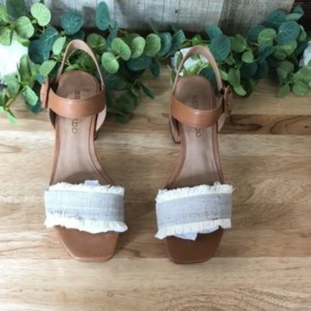 Bernardo Women's Reagan Fringe Block-Heel Platform Sandals 6.5