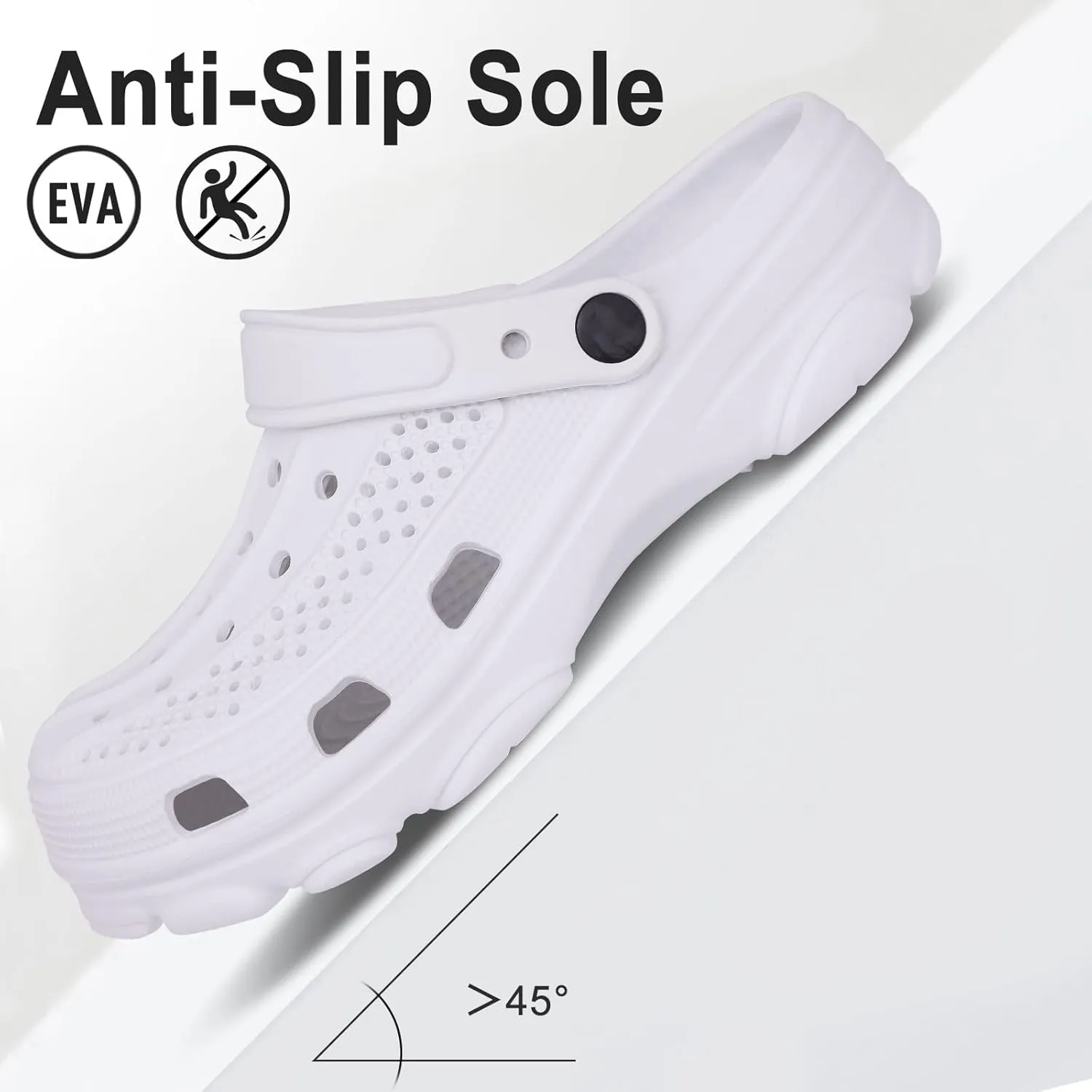 Beslip Womens Mens Garden Clogs Shoes with Arch Support Unisex Comfort Slip-on Sandals