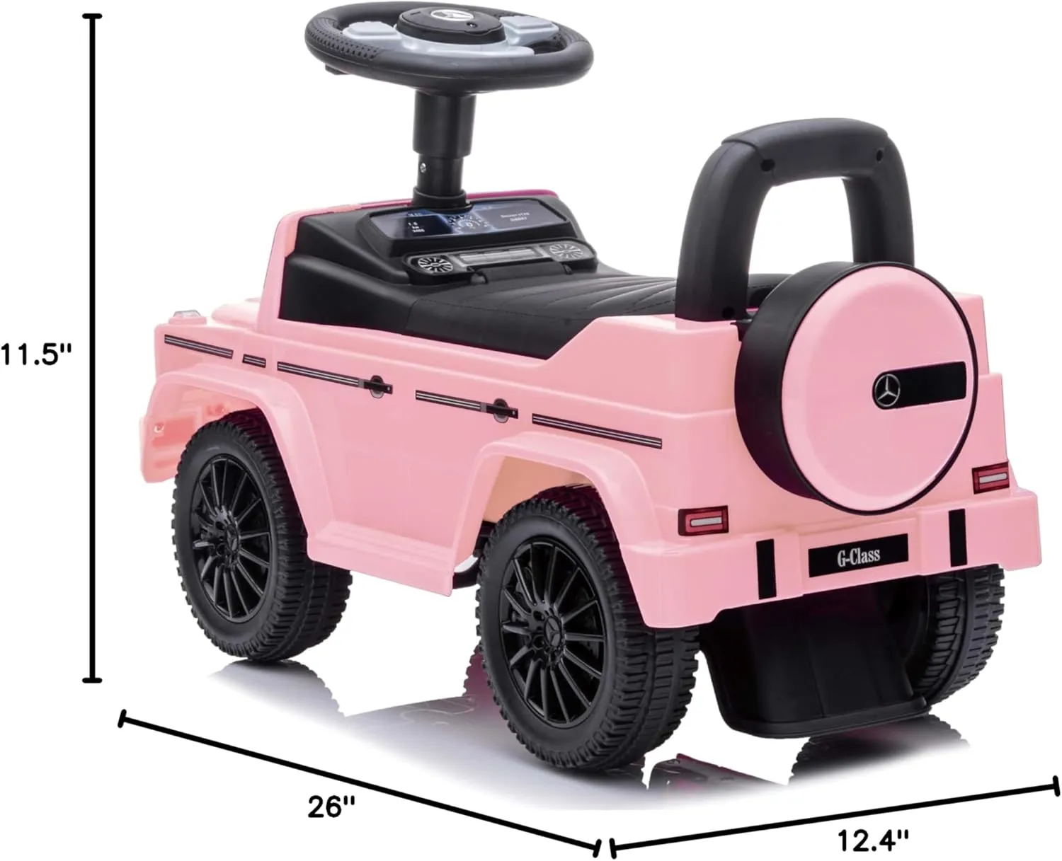 Best Ride On Cars Mercedes G-Wagon Push Car, Baby Pink, Large