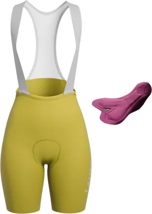Bike Bibs Shorts Women Padded Cycling Bibs High Waisted with Padding Breathable Bicycle Shorts for Biking Road
