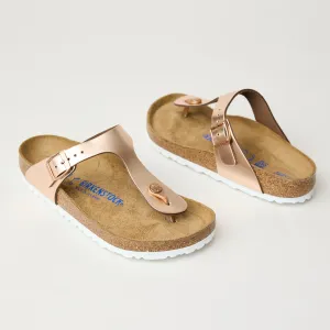 Birkenstock Gizeh Metallic Copper Leather Sandals