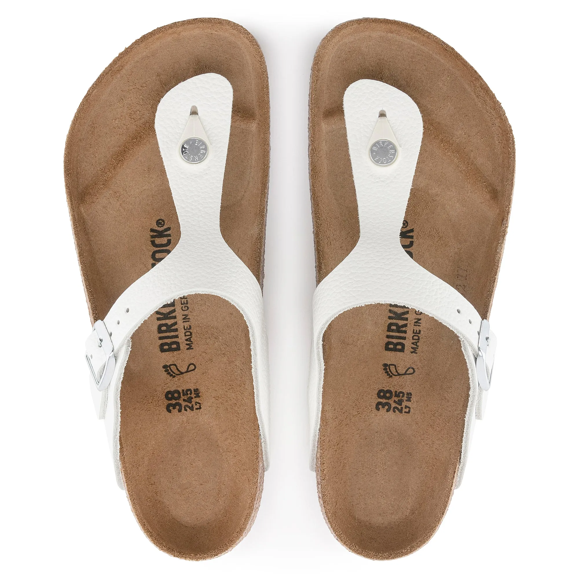 Birkenstock Gizeh white leather