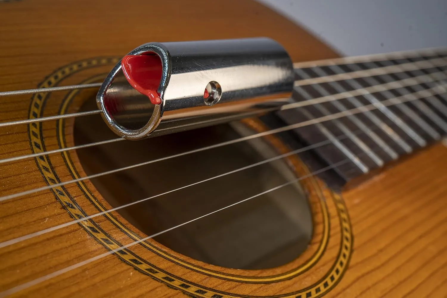 Black Mountain Ultra-Smooth Guitar Slides –Nickle Plated Patented Invention that Adapts to Your Finger, Durable and Comfortable Guitar Slider, Full Sized Slide with Spring-Arm Attachment - (Regular)