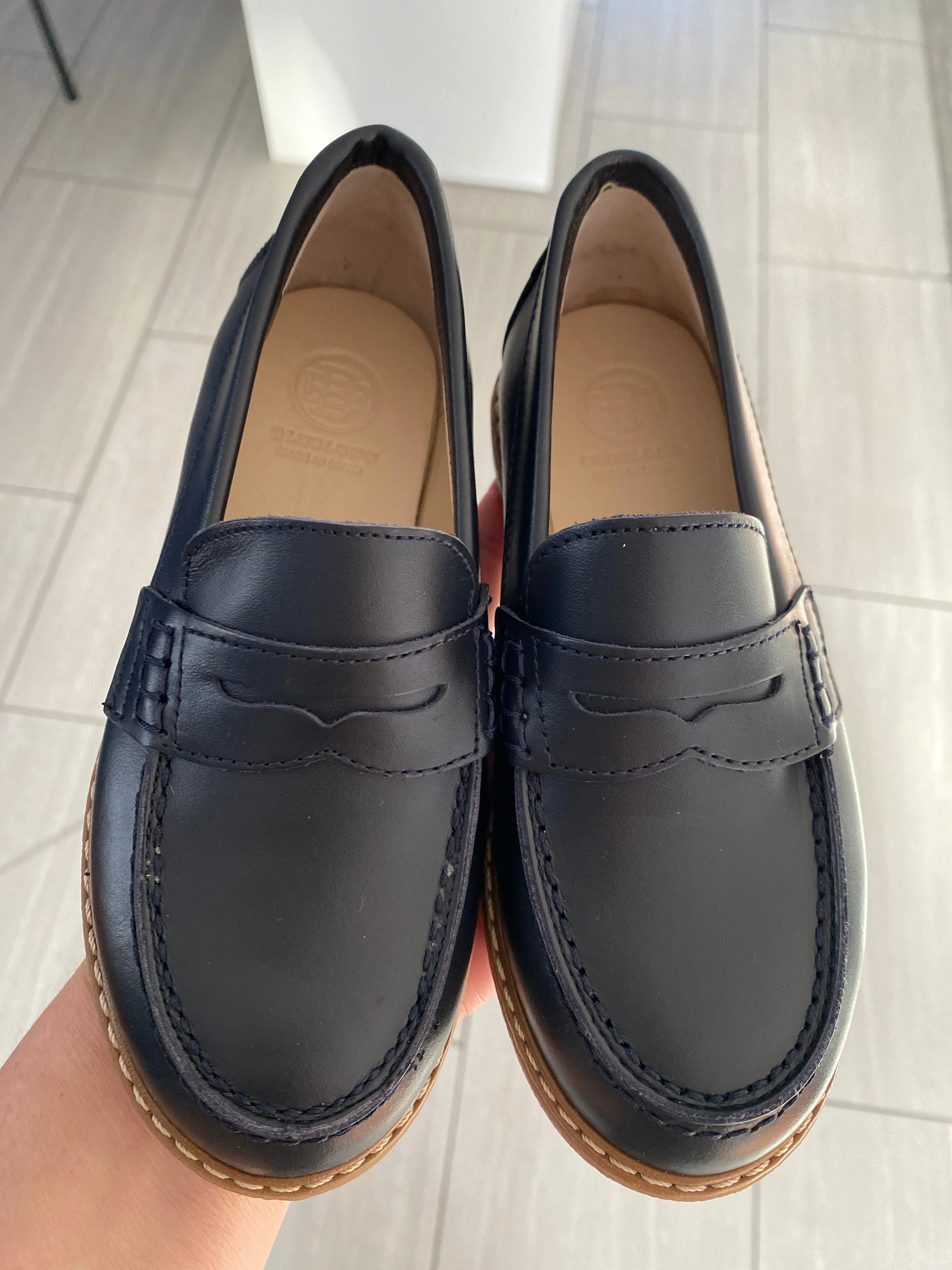 Blublonc Navy Penny Dress Loafer