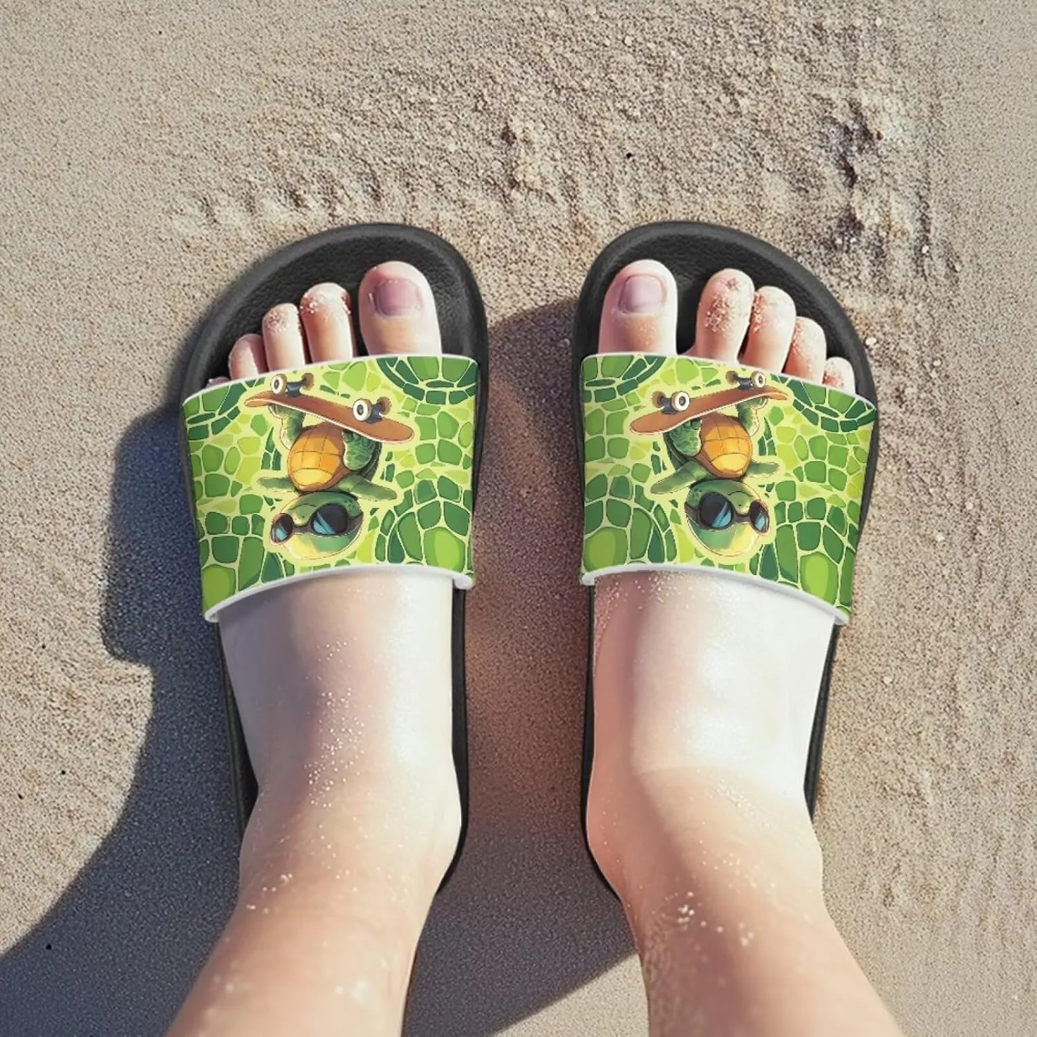 Boys Girls Slip On Slippers Cartoon Open Toe Design Comfortable Living Room Sandals for Beach Days Funny