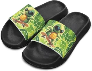Boys Girls Slip On Slippers Cartoon Open Toe Design Comfortable Living Room Sandals for Beach Days Funny