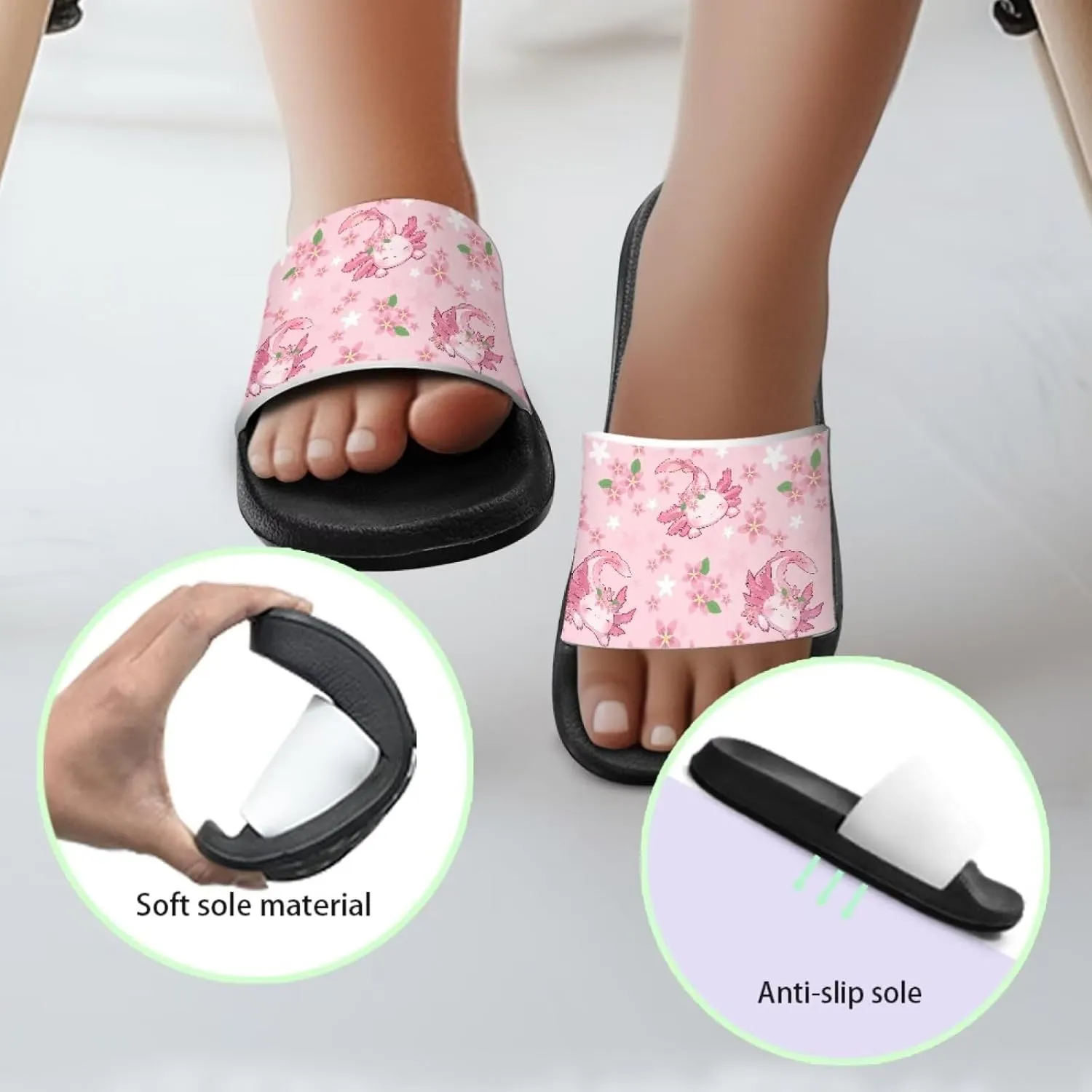 Boys Girls Slip On Slippers Cartoon Open Toe Design Comfortable Living Room Sandals for Beach Days Funny