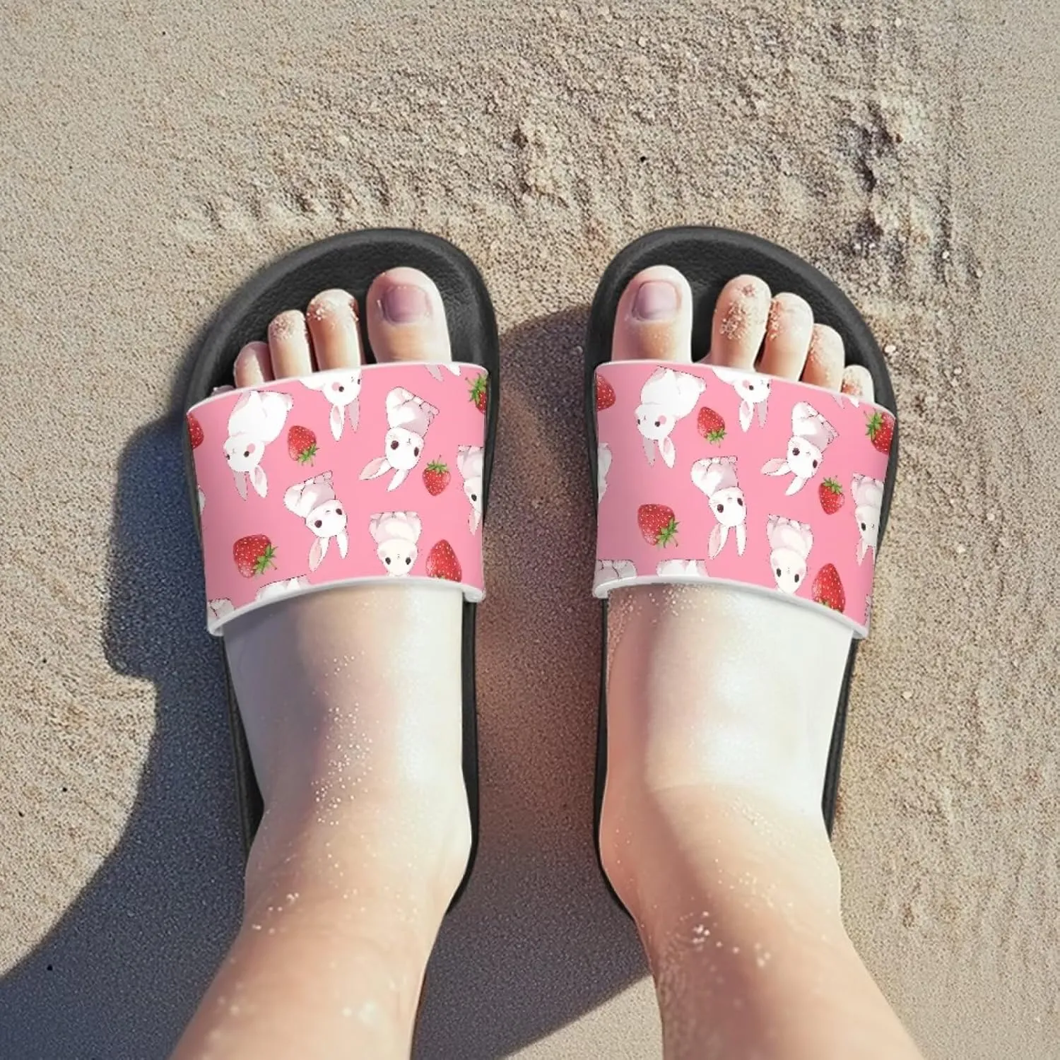 Boys Girls Slip On Slippers Cartoon Open Toe Design Comfortable Living Room Sandals for Beach Days Funny