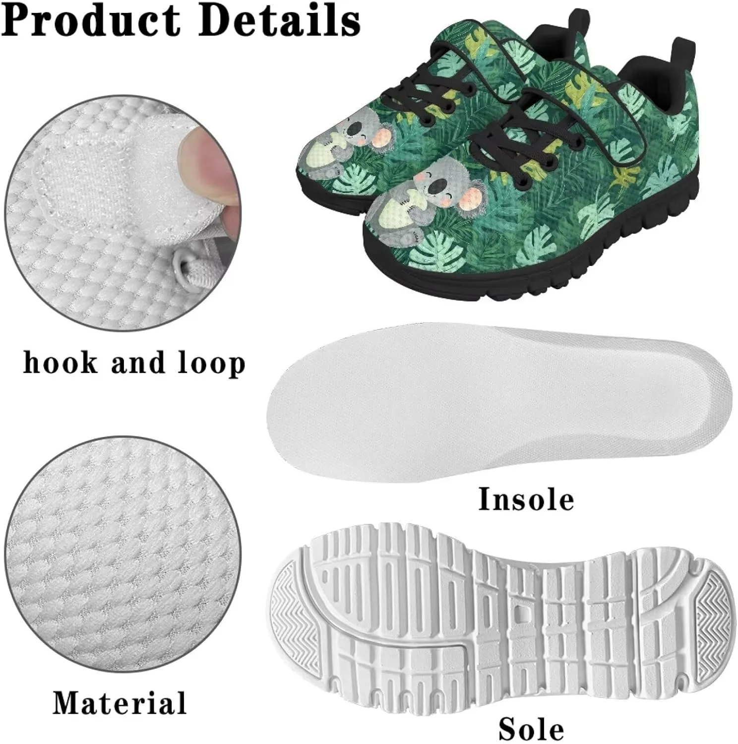 Boys Running Shoes Non-Slip Girls Slip On Shoes Lightweight Comfortable
