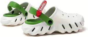 Breathable Hollow Design Men's Garden Clogs - Comfortable Slip-On Couple Beach Shoes