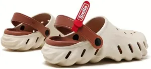 Breathable Hollow Design Men's Garden Clogs - Comfortable Slip-On Couple Beach Shoes