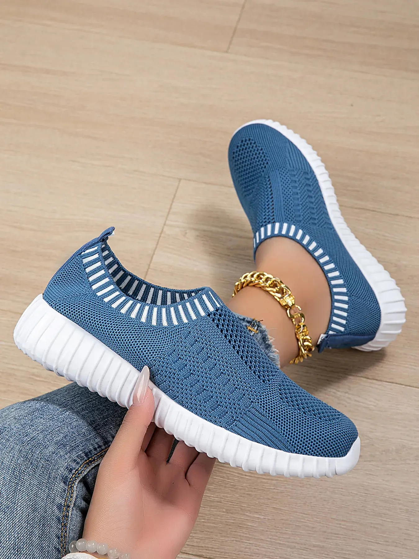 Breathable Knit Slip-On Athletic