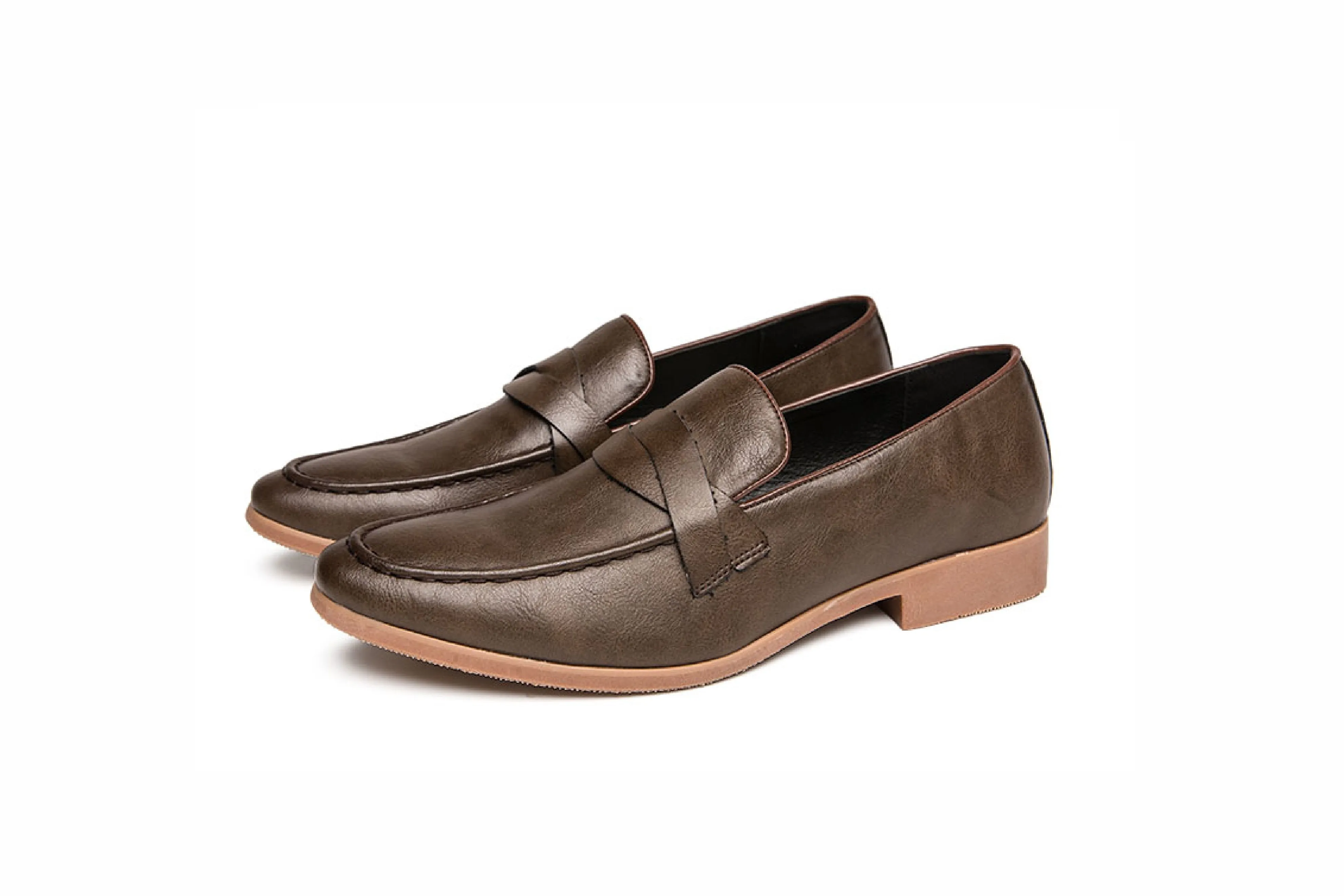 Breathable Slip-On Leather Boat Shoes