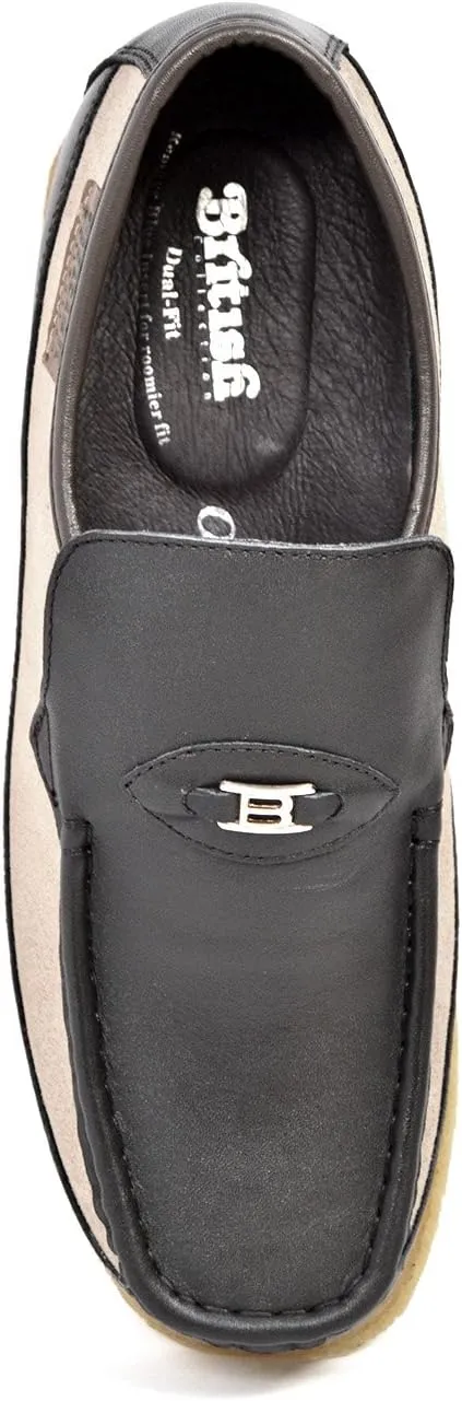 British Collection Power 1 Leather Slip On Shoes [777-20 - 777-24]