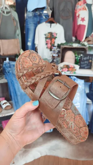Brown - Double Dutch Braided Sandal