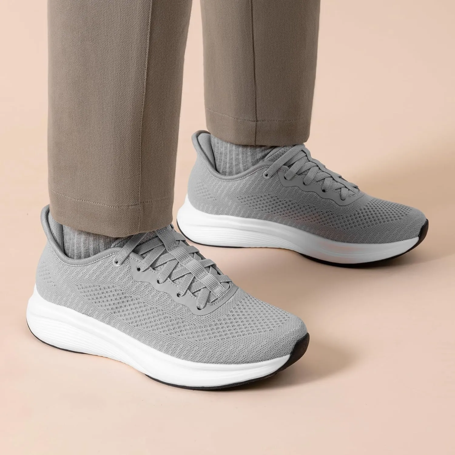 Bruno Marc Men's Hands Free Slip-on Walking Shoes Casual Breathable Comfortable Knit Sneaker