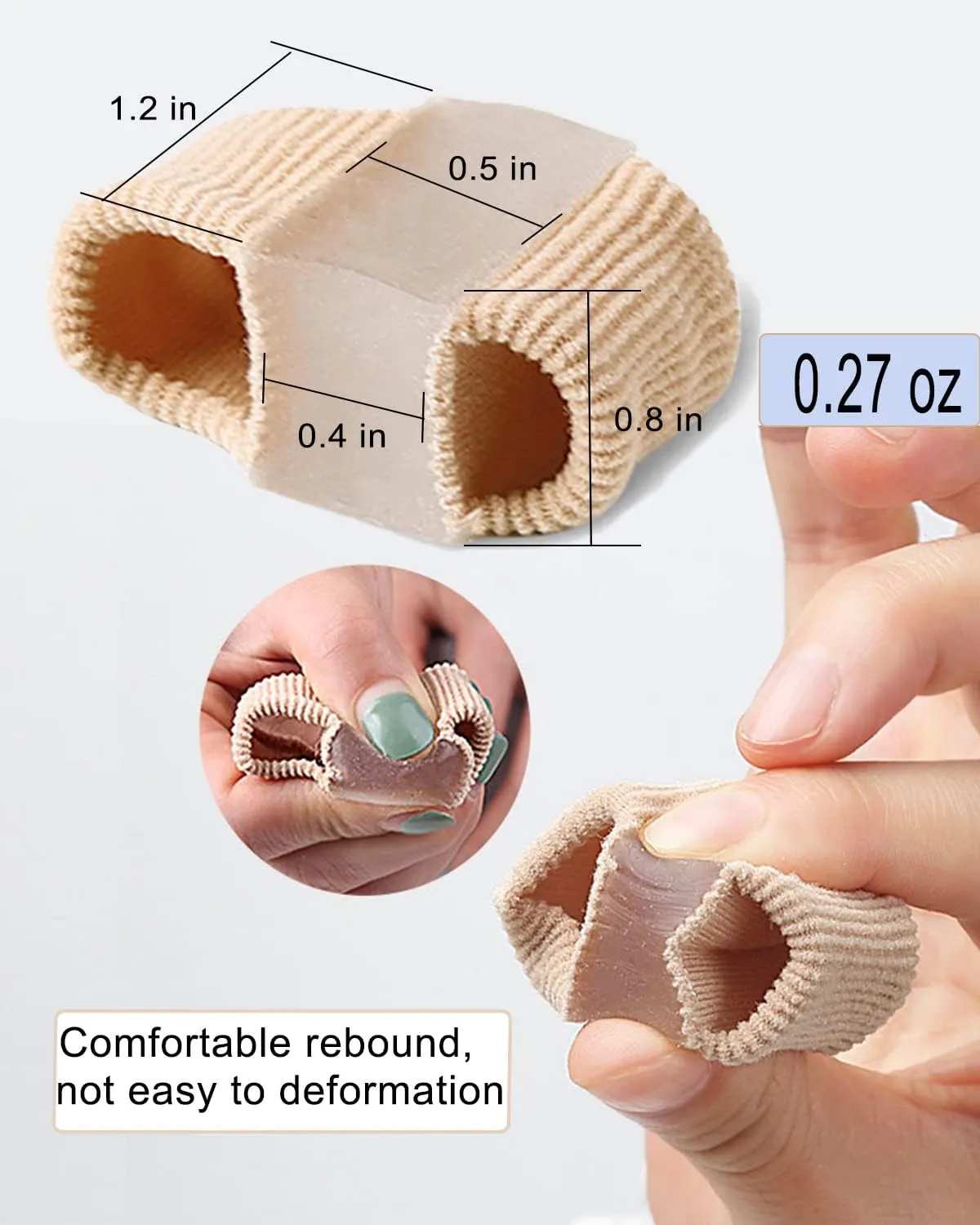 Bunion Toe Separators for Overlapping Toes Women Men, Gel Toe Spacers Bunion Corrector with 2 Loops for feet (12PC)