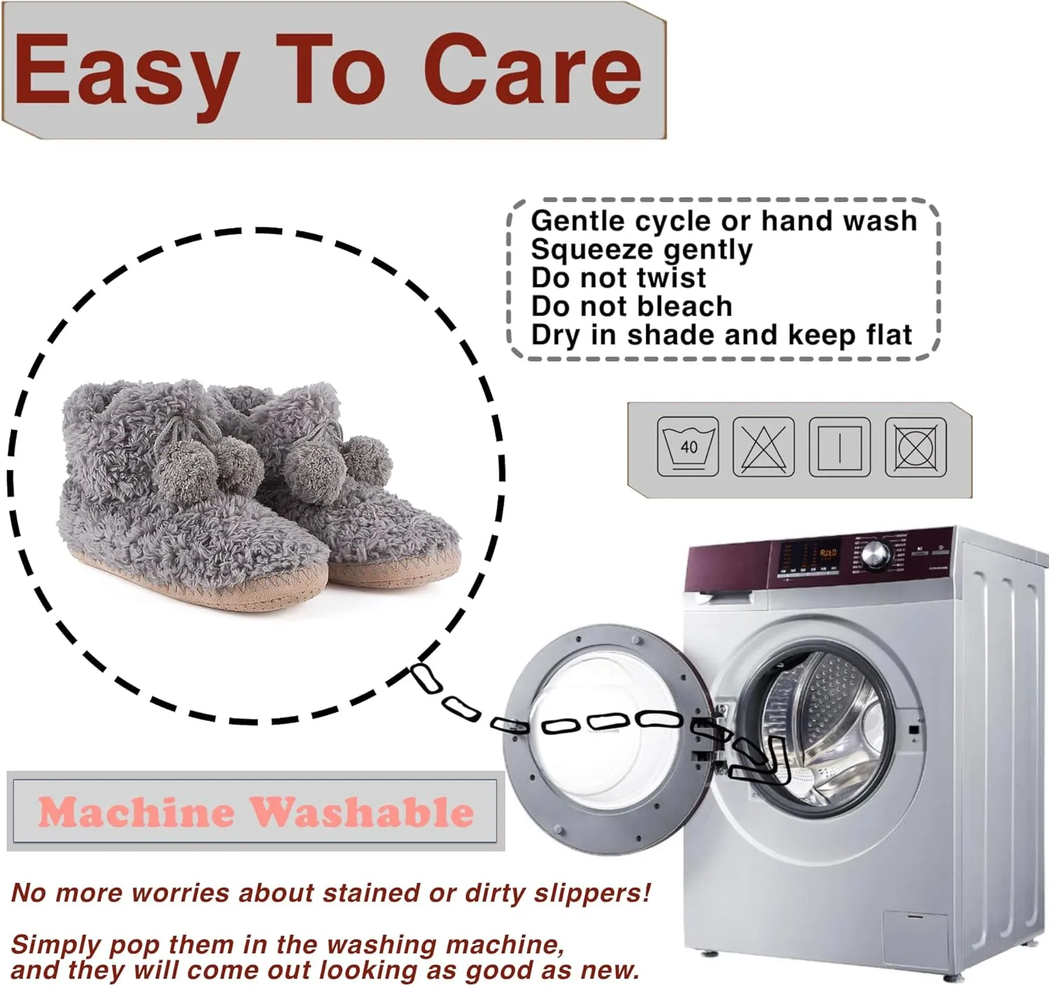Cable Knit House Slippers for Women Indoor, Sherpa Fleece Lined Soft Loafer Shoes, Winter Warm Fluffy Bedroom Fuzzy Socks Non-slip Grippers, Cozy Gifts Unique
