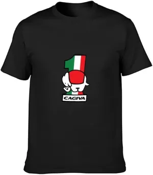 Cagiva Elephant Number 1L Motorcycle Black Unisex T-Shirt Men's Tee Top