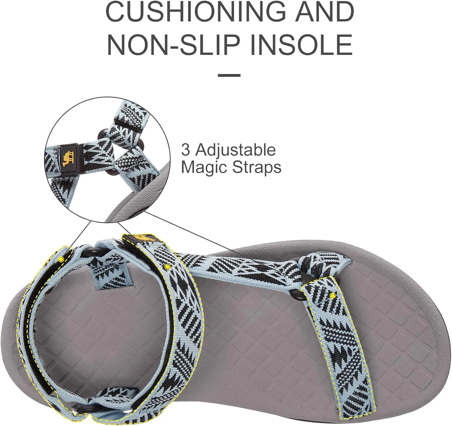 CAMEL CROWN Hiking Sport Sandals for Women Anti-skidding Water Sandals Comfortable Athletic Sandals for Outdoor Wading Beach