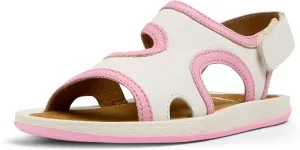Camper Kids Girls Fashion 2-Strap Sandal, White 003, 5 Big Kid