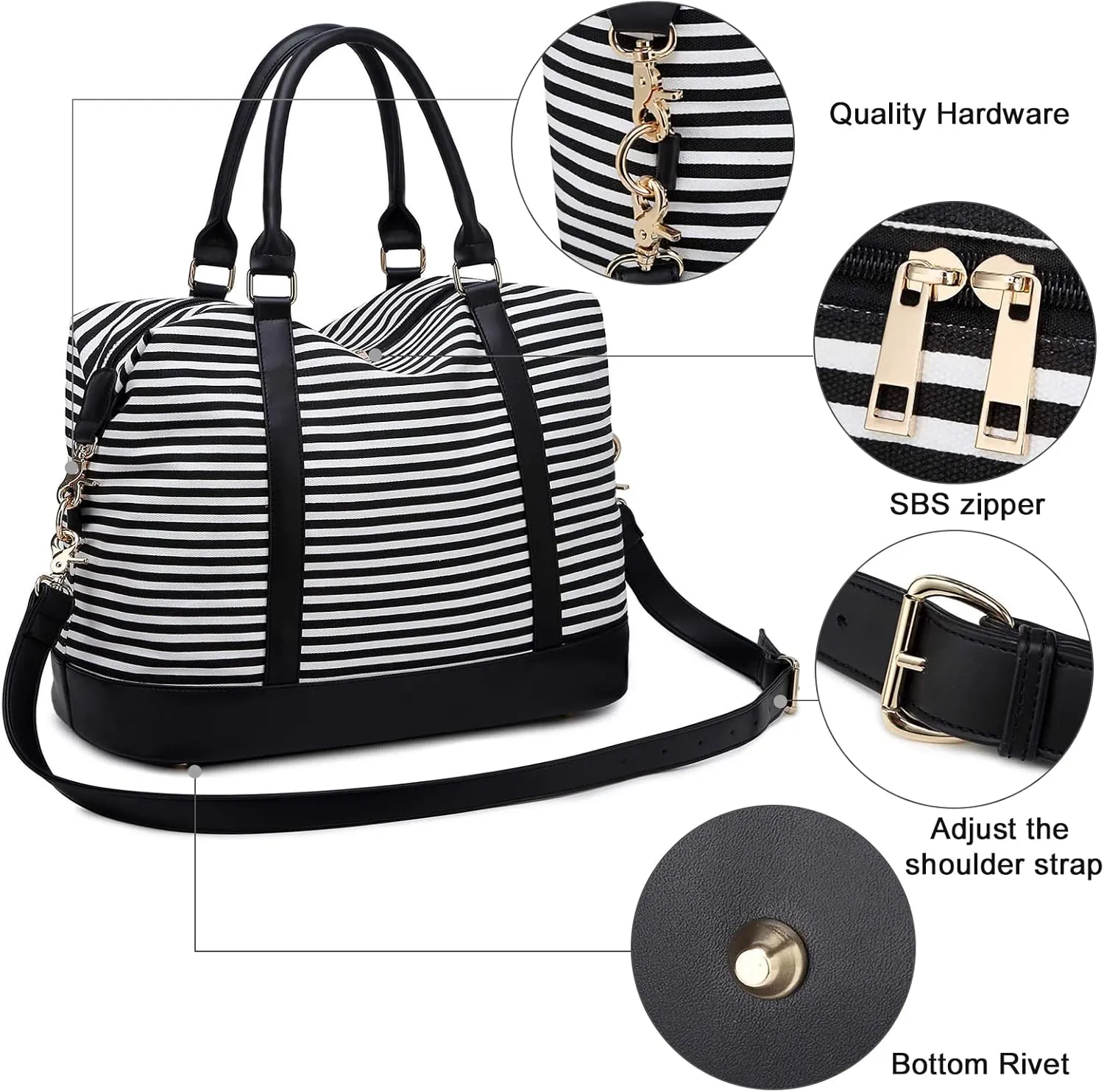 CAMTOP Women Ladies Travel Bag Canvas Weekend Overnight Carry On Luggage Bags