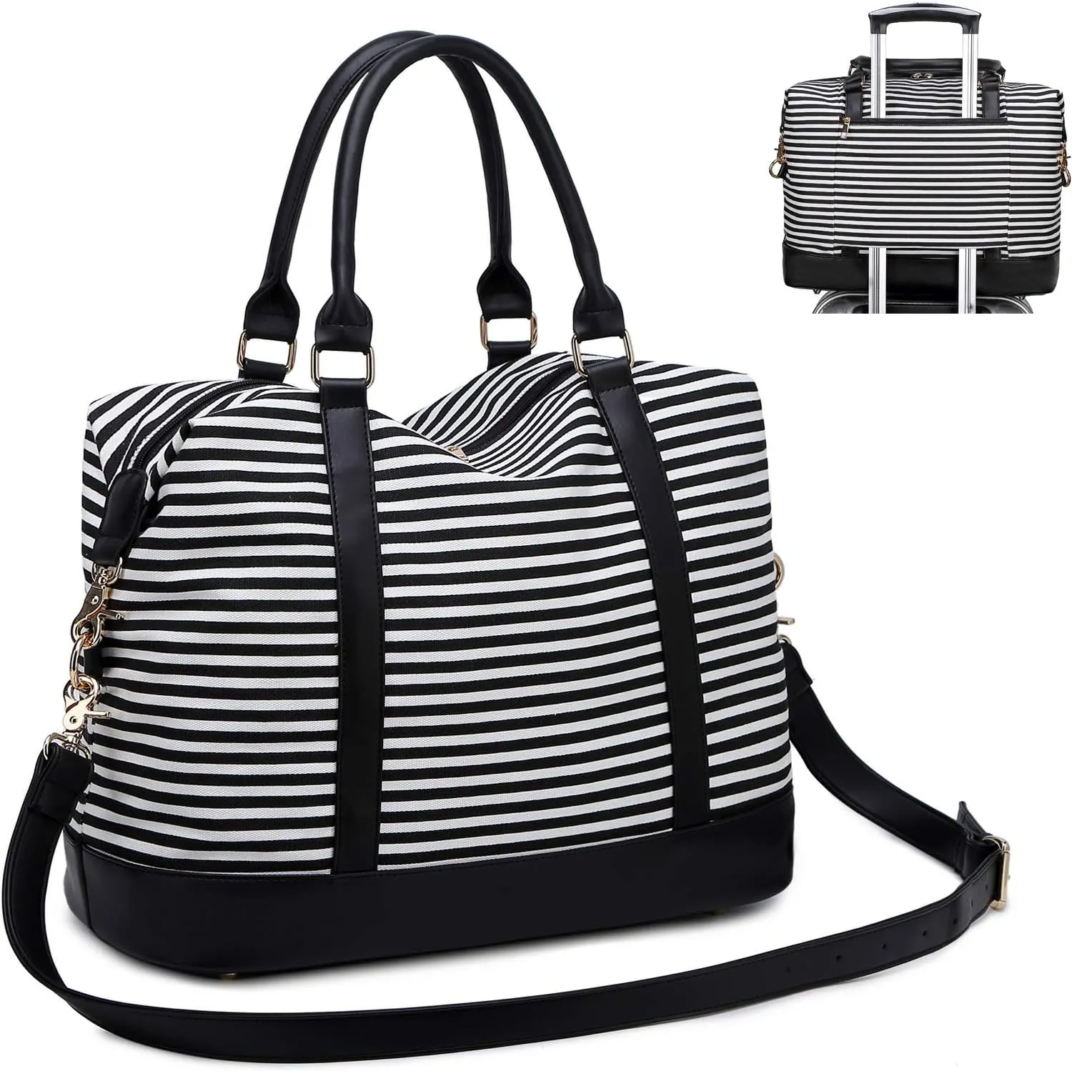 CAMTOP Women Ladies Travel Bag Canvas Weekend Overnight Carry On Luggage Bags