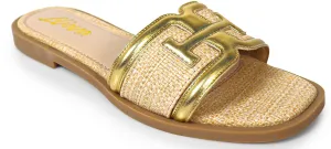 Candice Raffia Slide