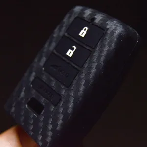 Carbon Silicone Key Fob Cover for Acura MDX RDX RLX ILX TLX 4 buttons