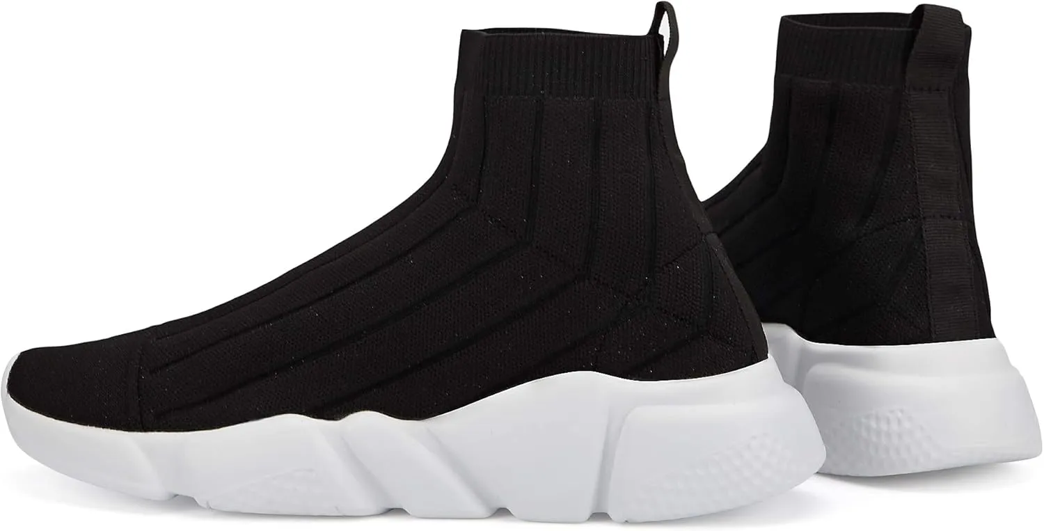 Casbeam Men's Running Knit Comfortable Lightweight Breathable Casual Sports Shoes Fashion Sneakers Slip-On Walking Shoes