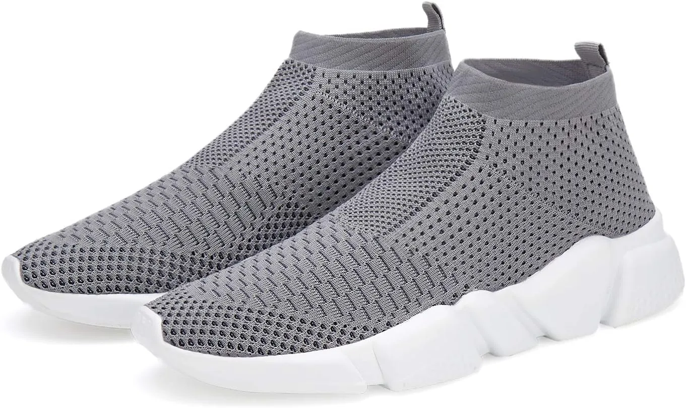 Casbeam Men's Running Knit Comfortable Lightweight Breathable Casual Sports Shoes Fashion Sneakers Slip-On Walking Shoes