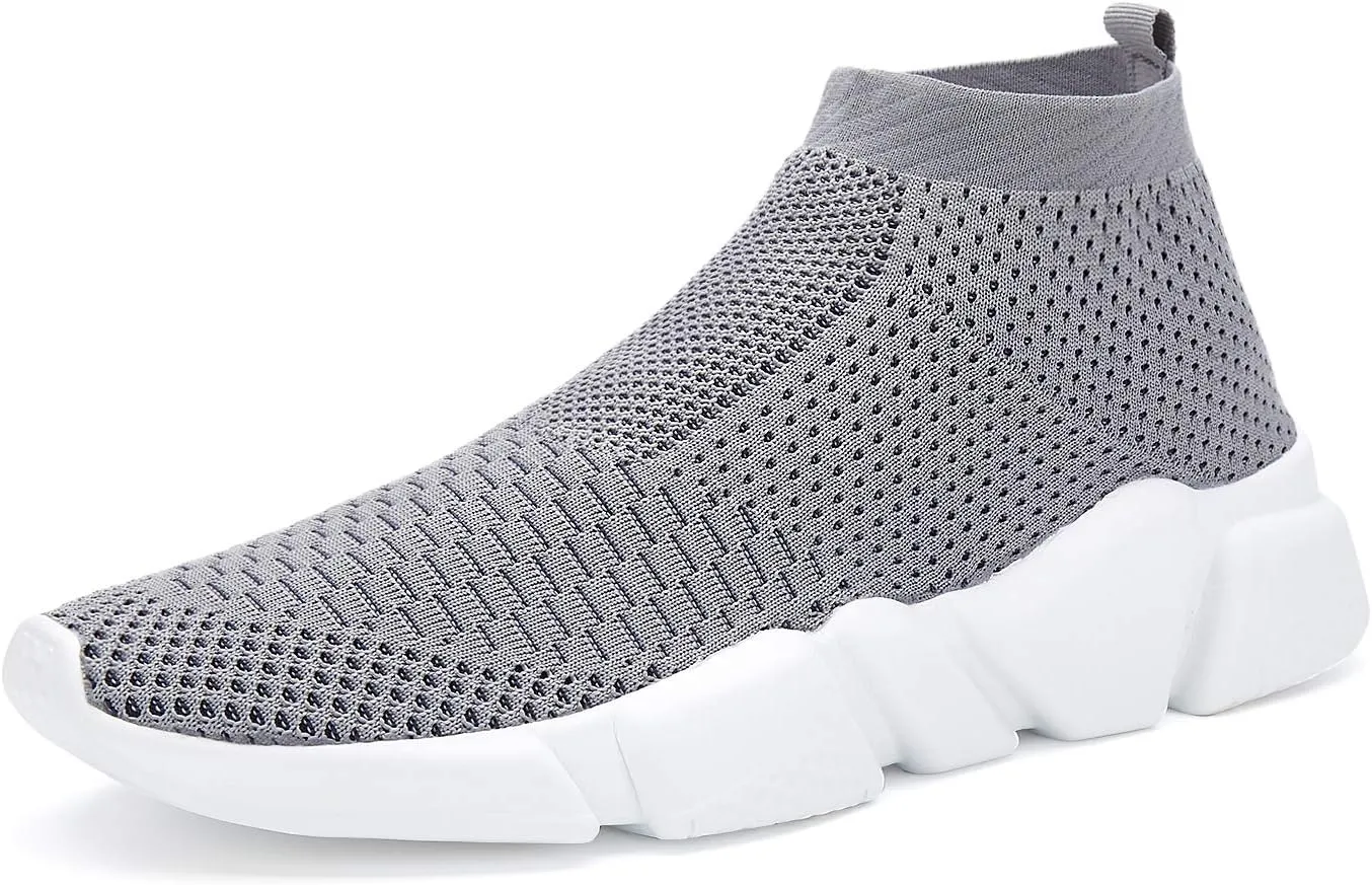 Casbeam Men's Running Knit Comfortable Lightweight Breathable Casual Sports Shoes Fashion Sneakers Slip-On Walking Shoes
