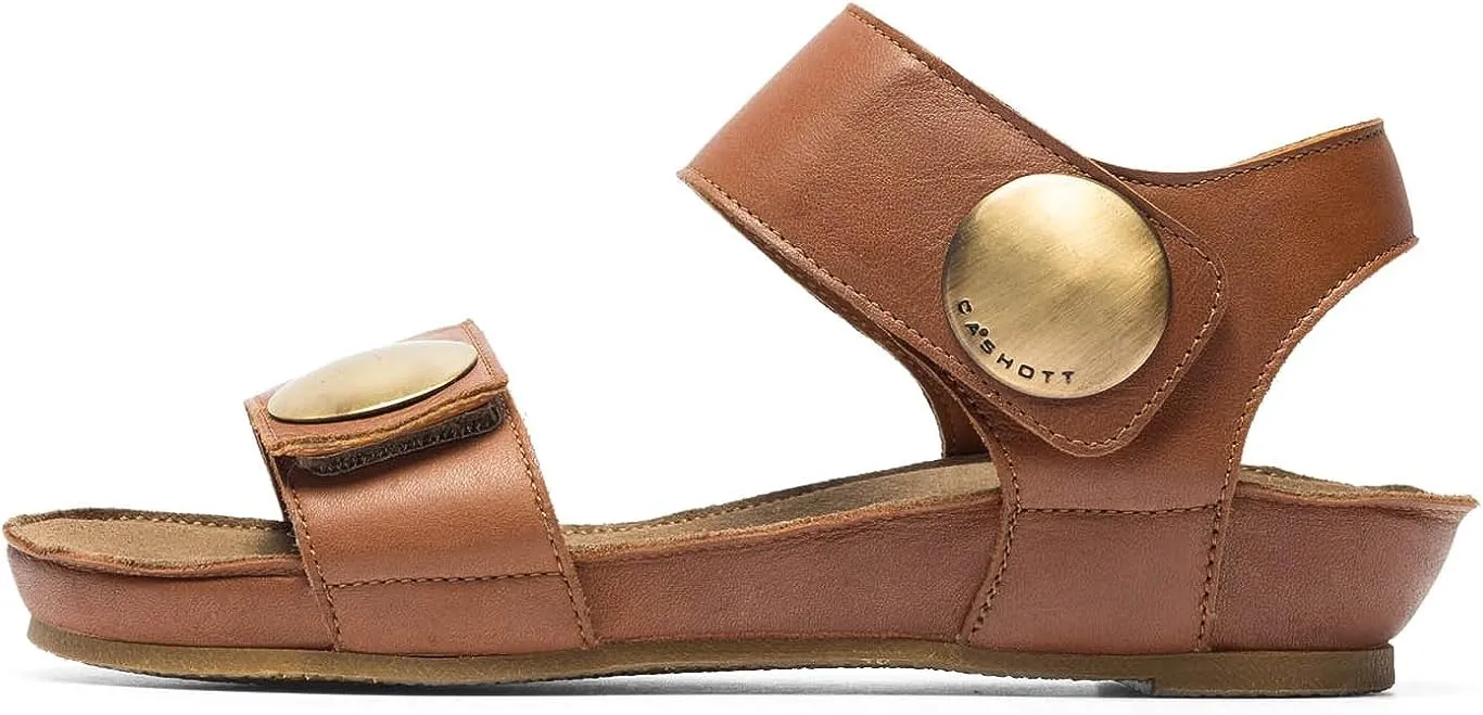 CA'SHOTT A/S Casava Women's 61200446 Leather Flat Sandals, Brown, 24.0 cm