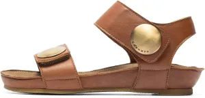 CA'SHOTT A/S Casava Women's 61200446 Leather Flat Sandals, Brown, 24.0 cm