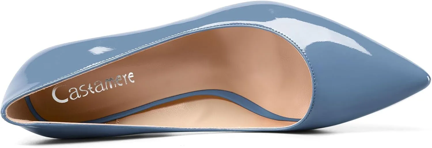 Castamere Womens Slip On Low Heel Pumps Pointed Toe Basic Comfortable 6.5CM Heels
