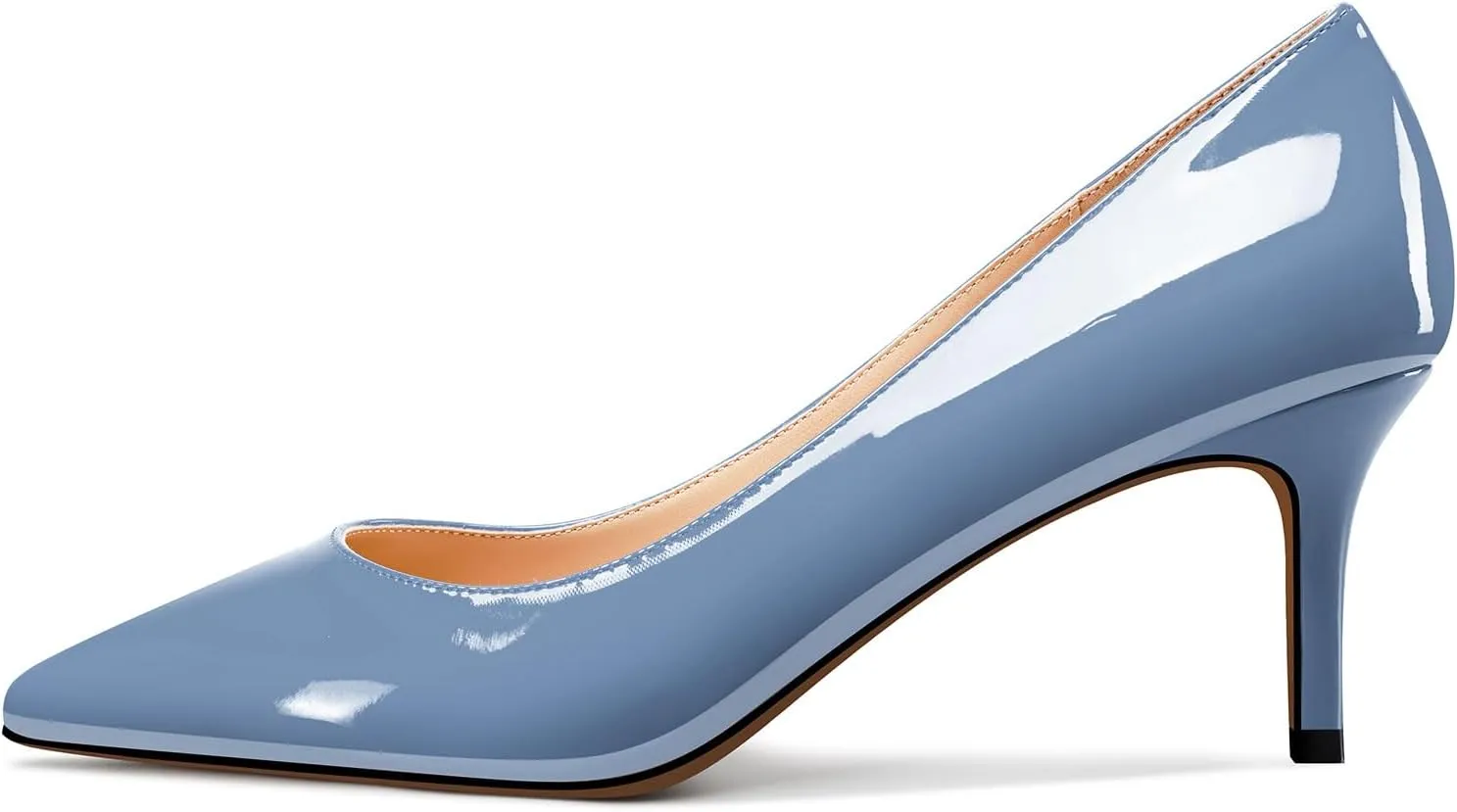 Castamere Womens Slip On Low Heel Pumps Pointed Toe Basic Comfortable 6.5CM Heels