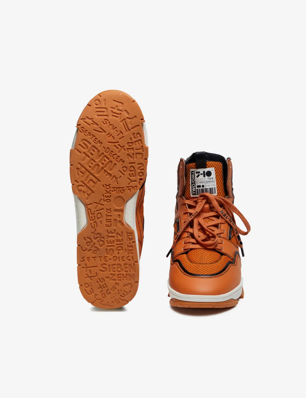 Celeb Spotted - 714 orange black high-top sneaker