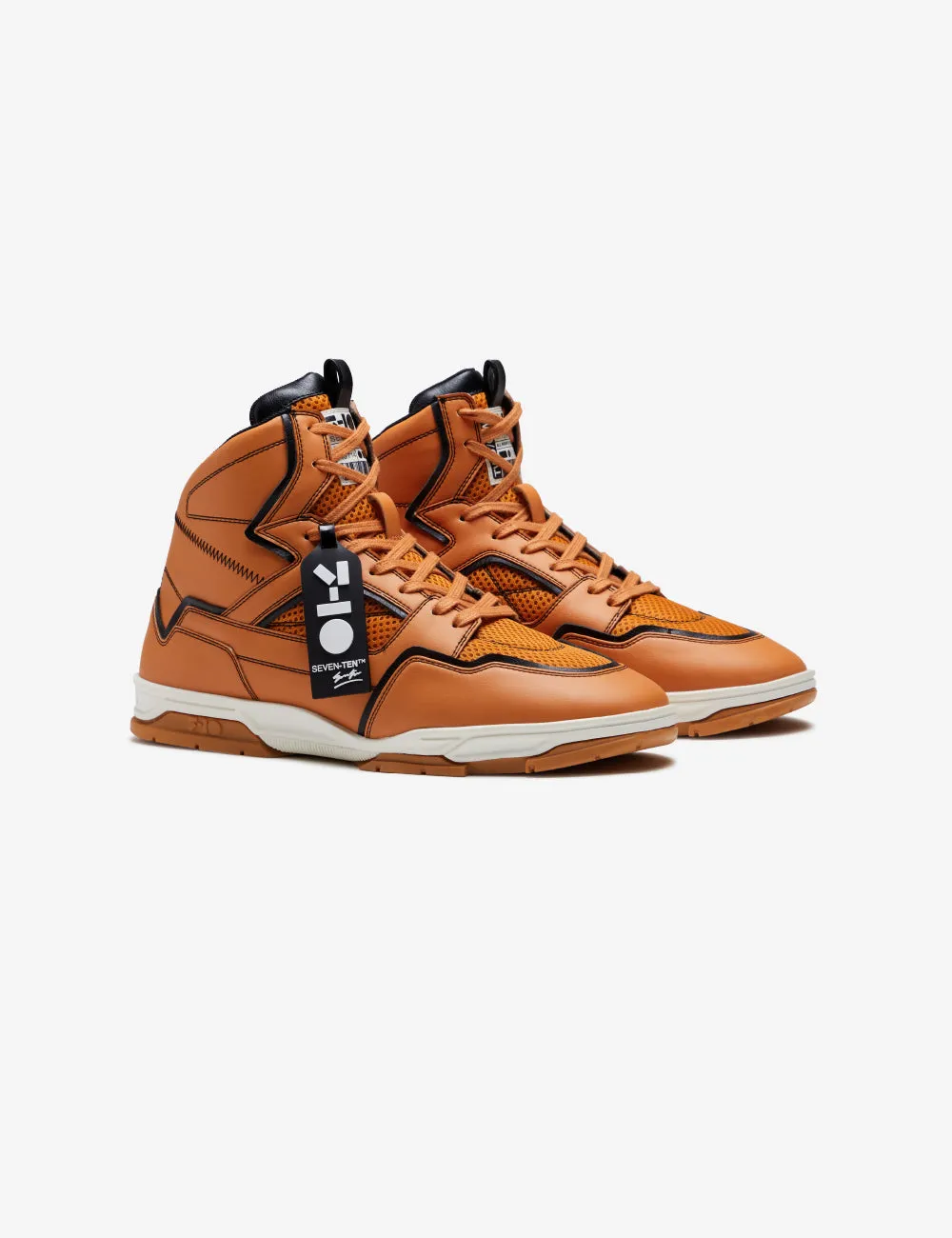 Celeb Spotted - 714 orange black high-top sneaker